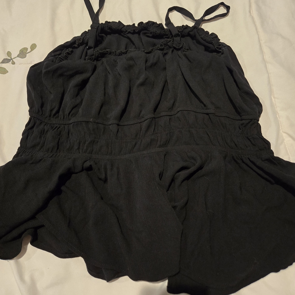 Torrid Black Ruffled Top